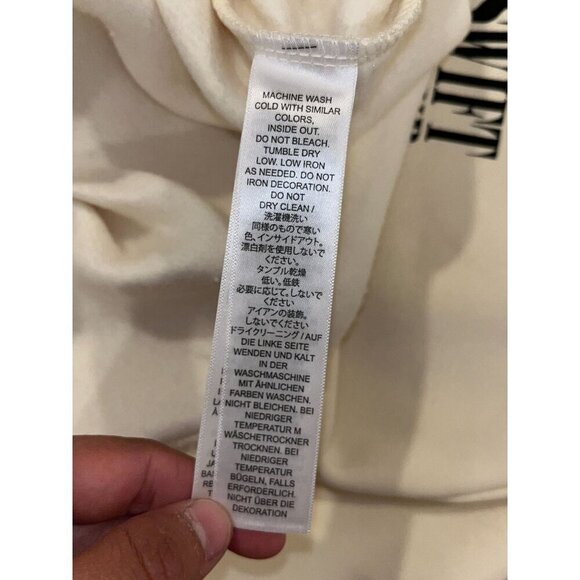 Taylor Swift The Eras Tour Cream Graphics Causal Pullover Hoodie Women's Size XL - Picture 8 of 11